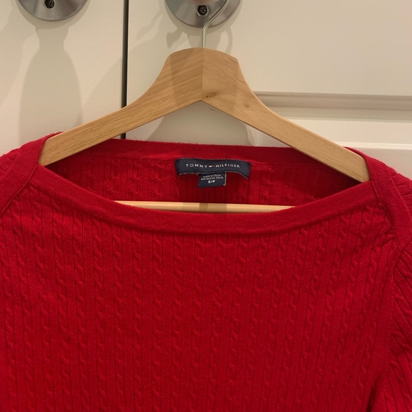 Tommy Hilfiger Red Knit Sweater - Picture 1 of 6